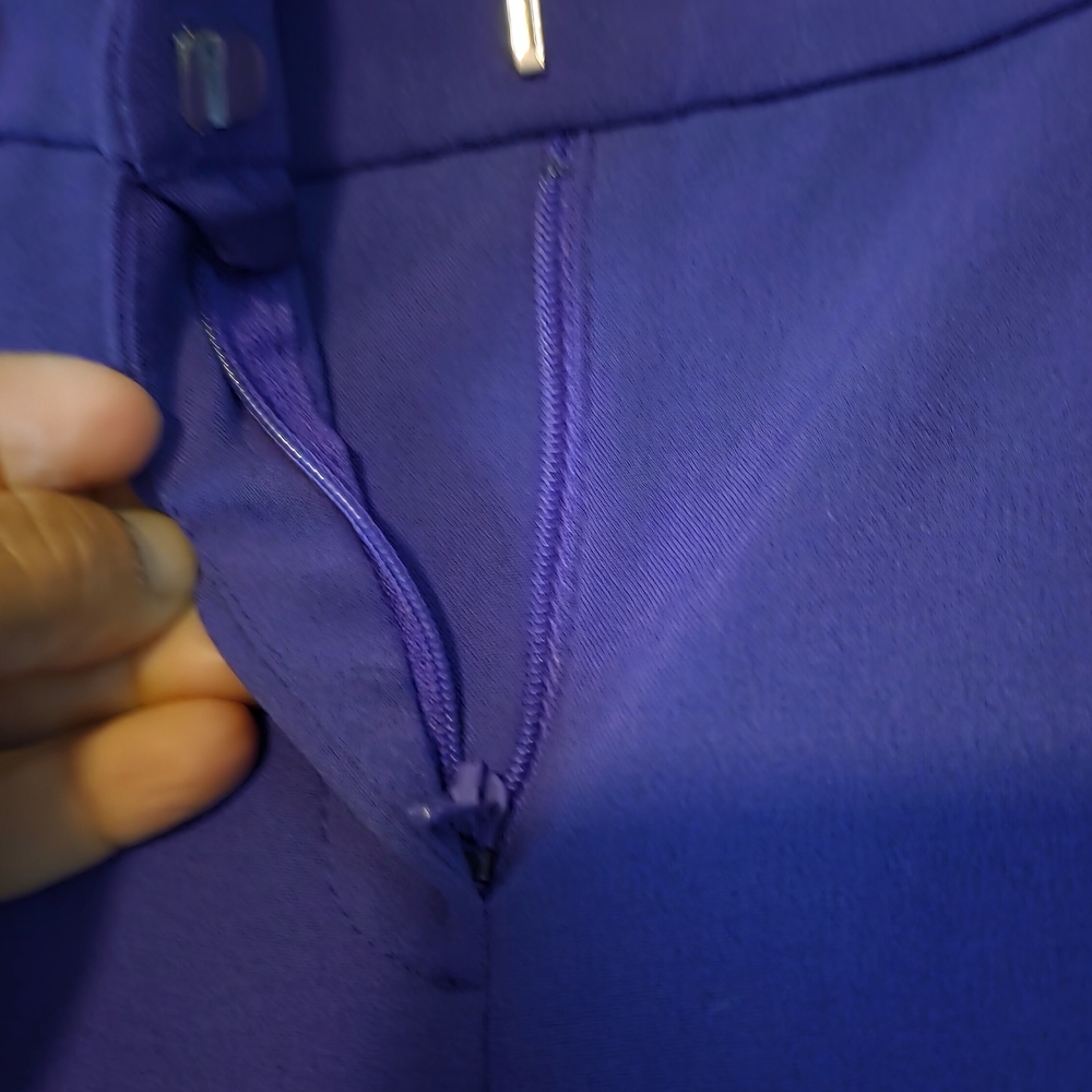 New York & Company Vibrant Purple Straight Leg Pants - Picture 3 of 4